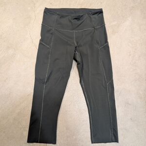 NWOT Lululemon Fast And Free Crop II Leggings Women's 6 Gray/Green
